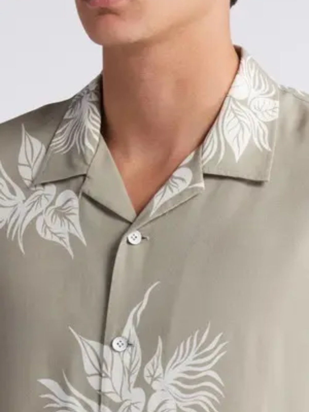 Rag & Bone Avery Floral Lyocell Camp Shirt In Vetiver Print - size XL - NWT - Picture 3 of 5